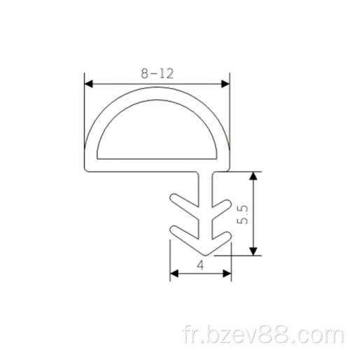 Joint de vitrage pour porte en bois